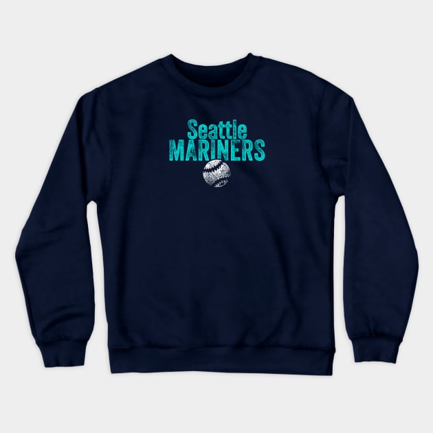 Mariners Vintage Weathered Crewneck Sweatshirt by Throwzack
